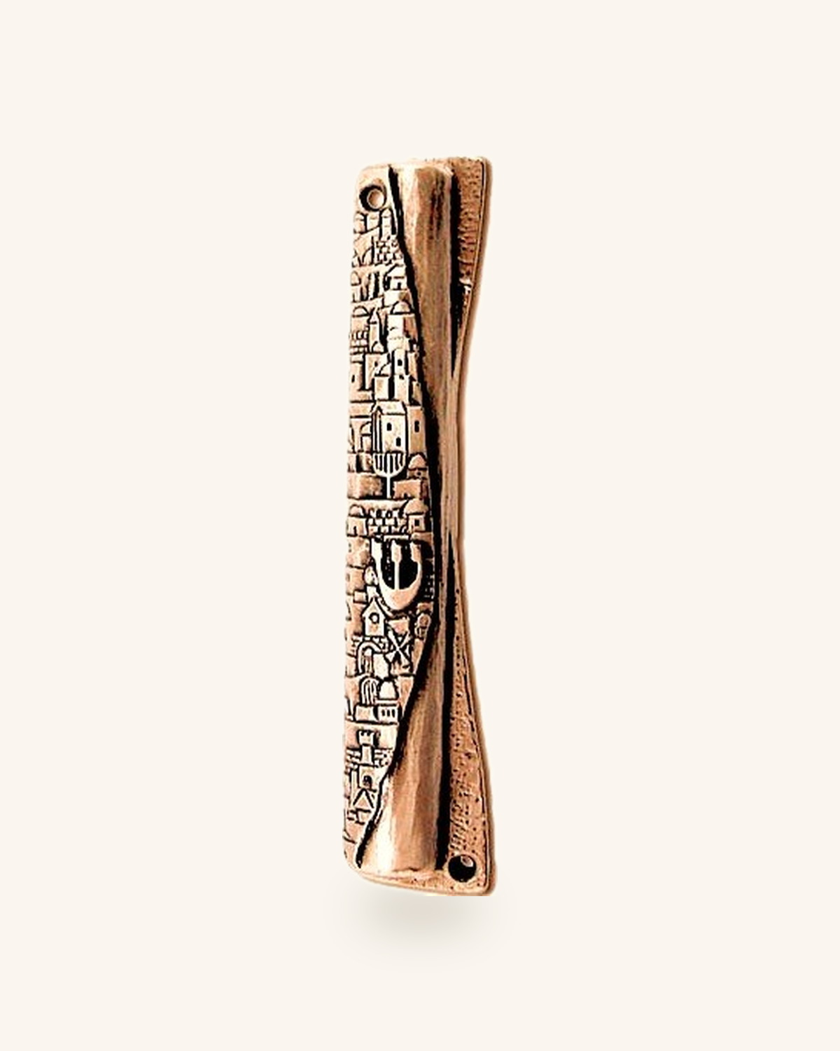Jerusalem Mezuzah Gold