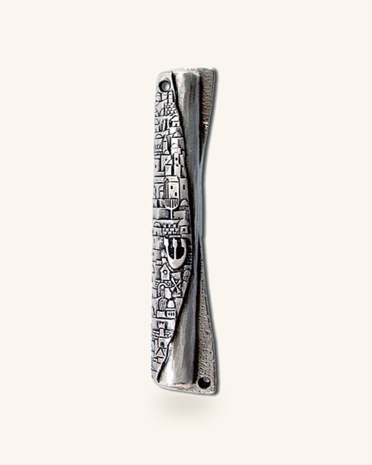 Jerusalem Mezuzah Silver