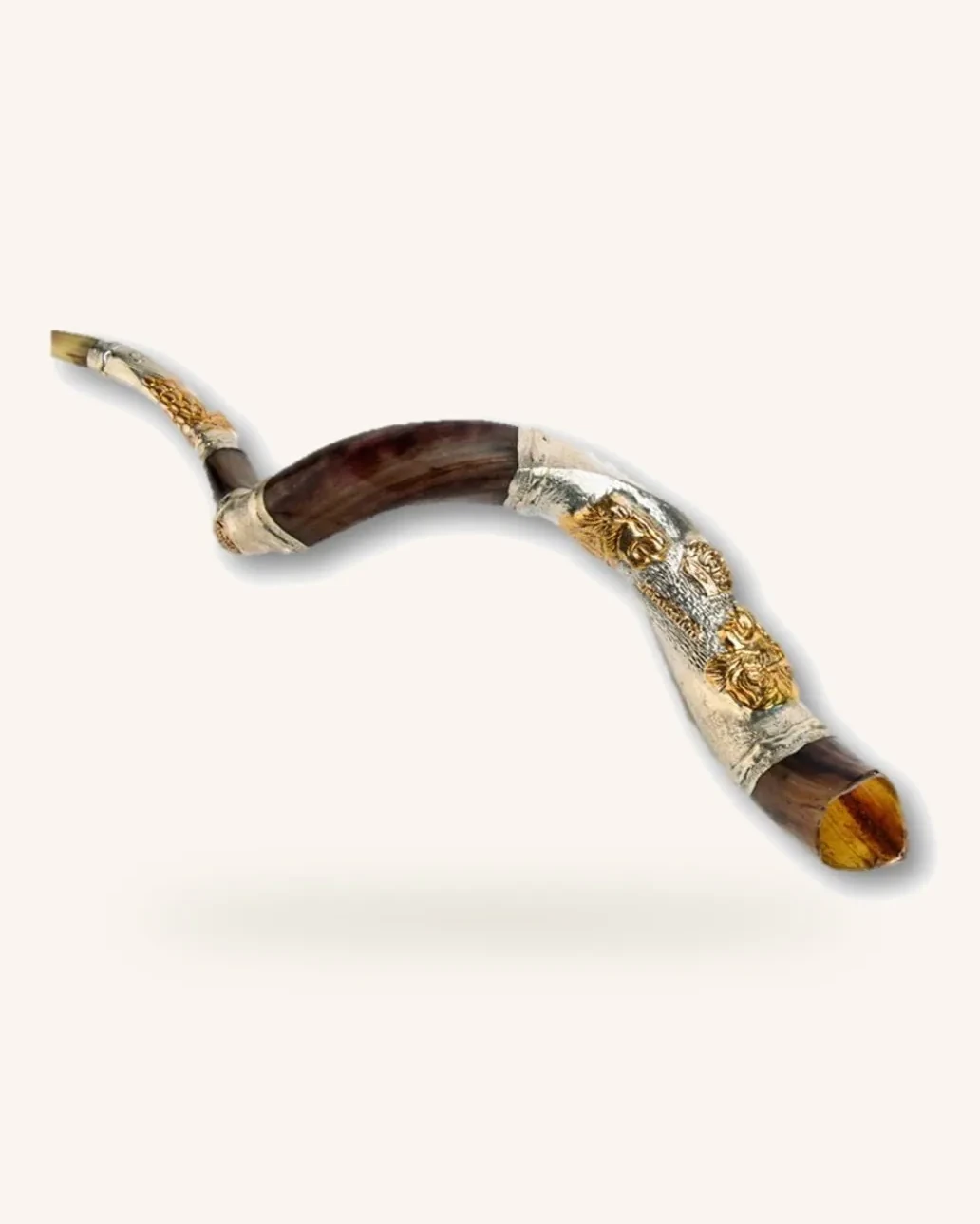 Lion of Judah Yemenite Shofar – Silver Plated