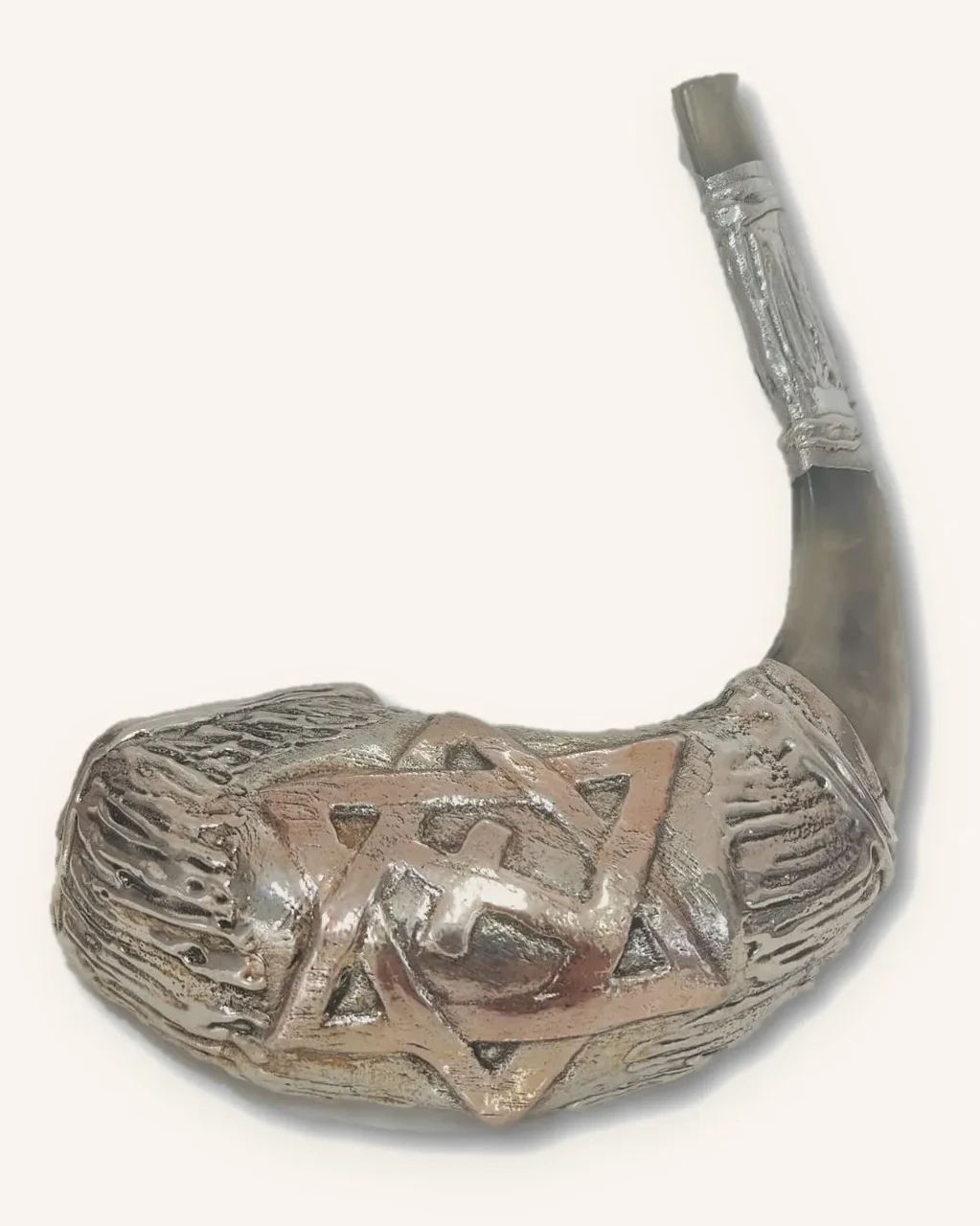 One New Man Shofar - Silver Plated - Large (14"-16")