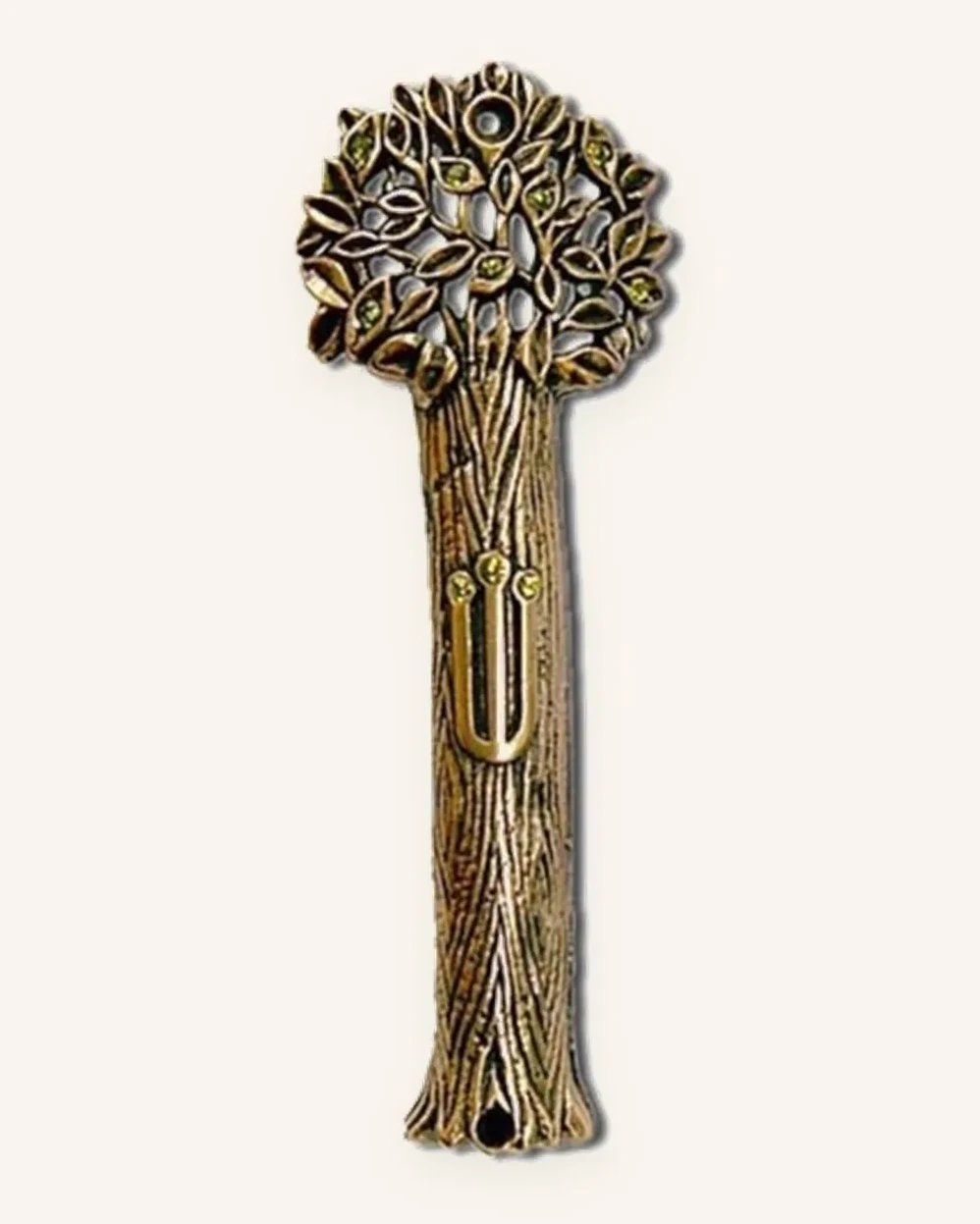 Tree Of Life Gold Mezuzah