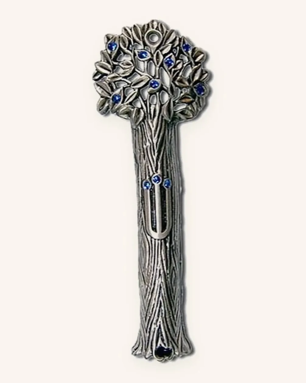 Tree Of Life Mezuzah Silver